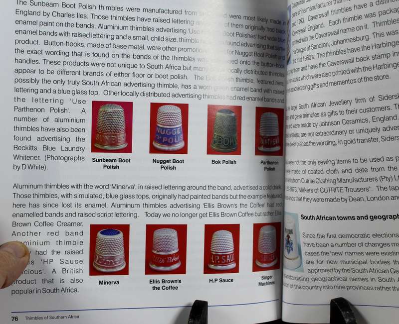 Thimbles of Southern Africa reference book by Jenny Scharff Bockel