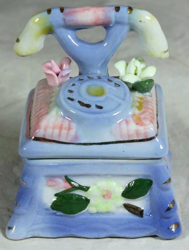 Ceramic telephone trinket holder