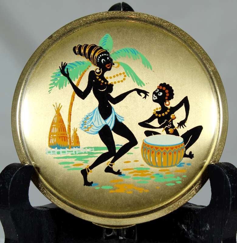 Powder compact with dancers