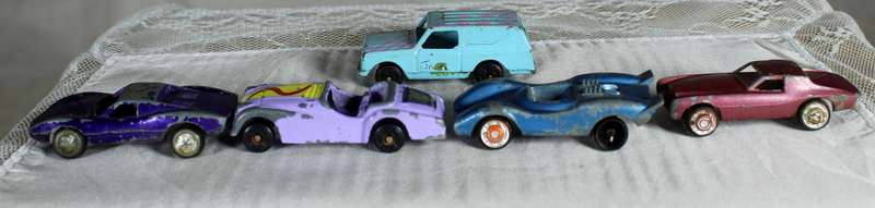 Set of Vintage Metal Micro Cars