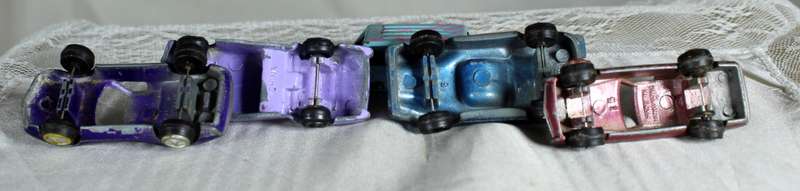 Set of Vintage Metal Micro Cars