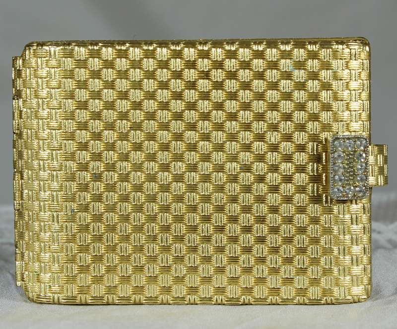 Vintage - Max factor - Regency golden weave powder compact