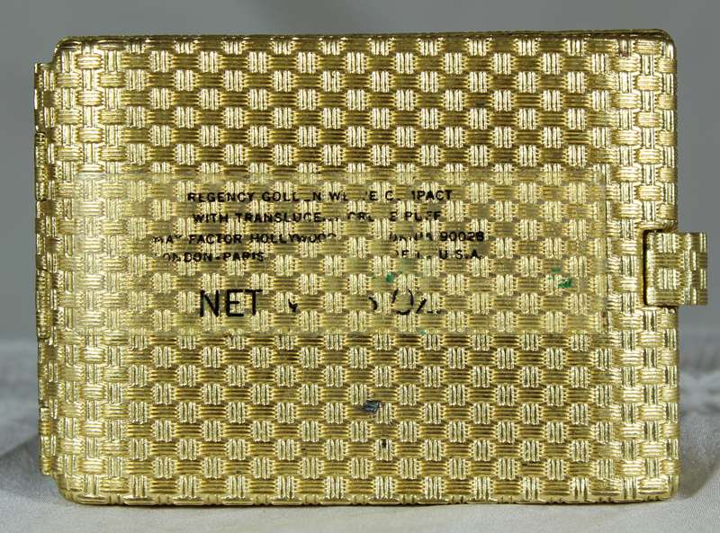 Vintage - Max factor - Regency golden weave powder compact