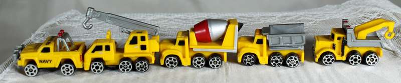 Set of Micro Construction Vehicles