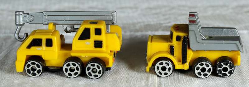 Pair of Micro Construction Vehicles