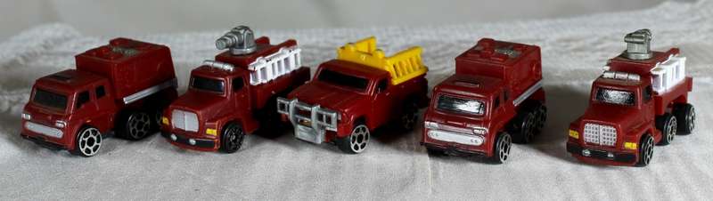 Set of Fire Department Vehicles