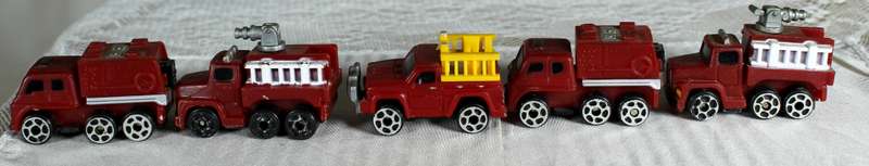 Set of Fire Department Vehicles