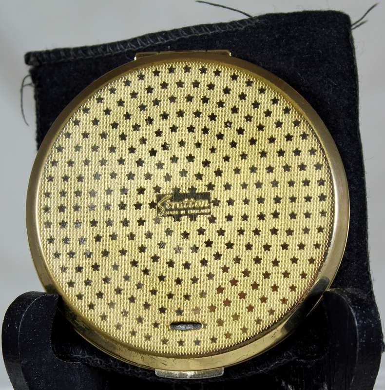 Golden rose powder compact