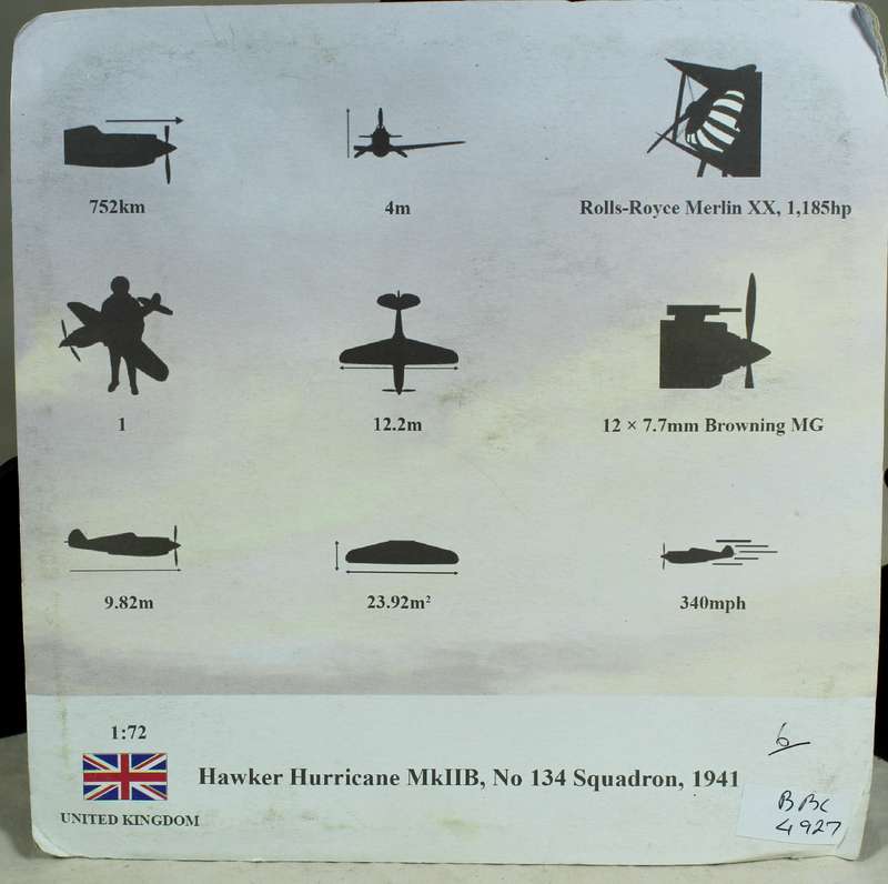 Amber Com diecast collection - Hawker Hurricane MK11B