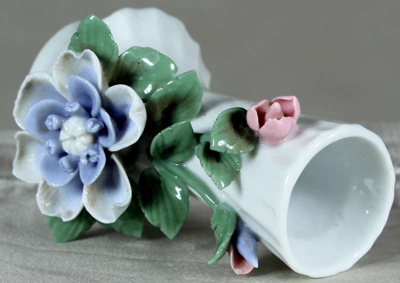 Small posy vase with large flowers