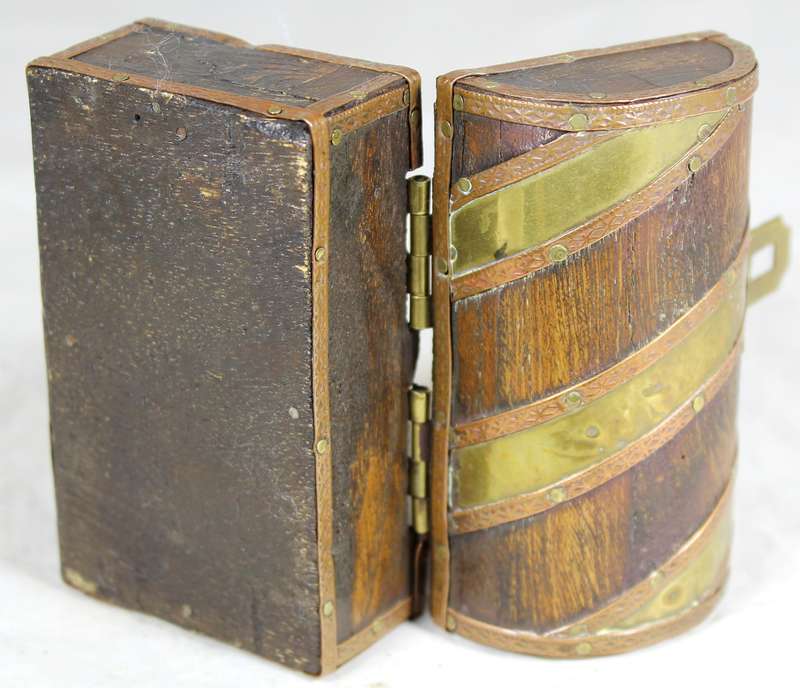 Small trinket chest made with copper, brass & wood