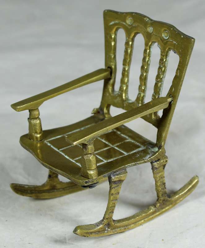 Small brass rocking chair