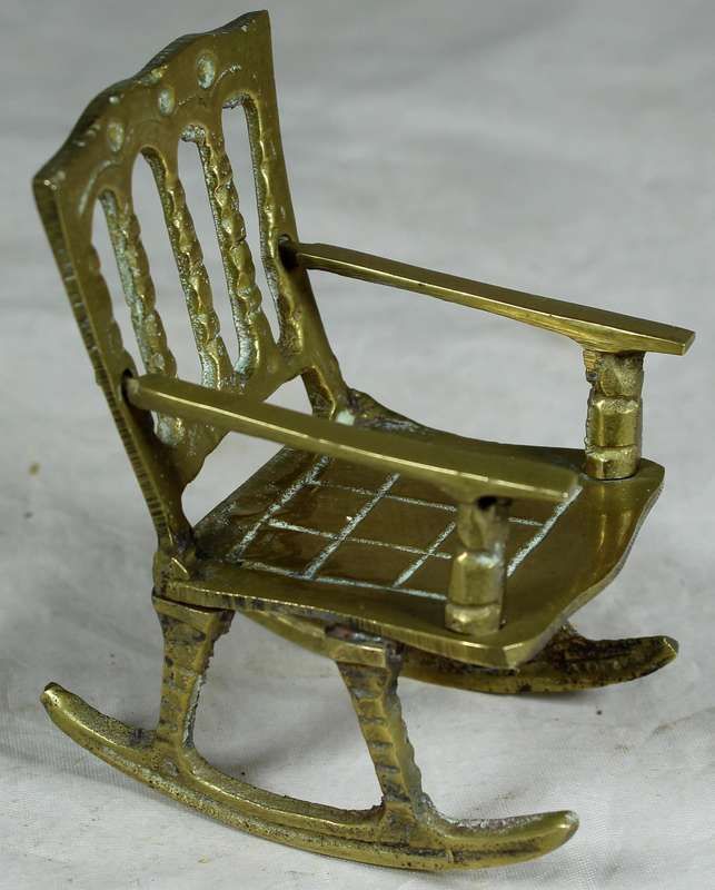 Small brass rocking chair