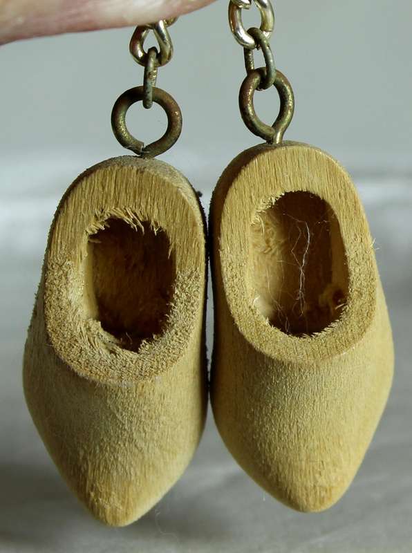 Pair of miniature Dutch wooden shoes