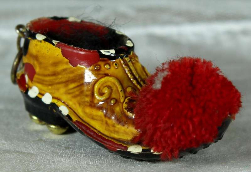 Miniature painted shoe pendant
