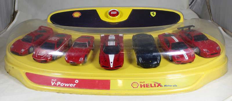 Shell Helix V Power - Ferrari collection on stand