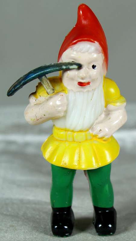 Miniature plastic gnome