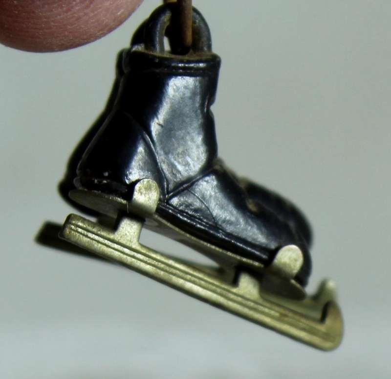 Miniature pair of ice skates