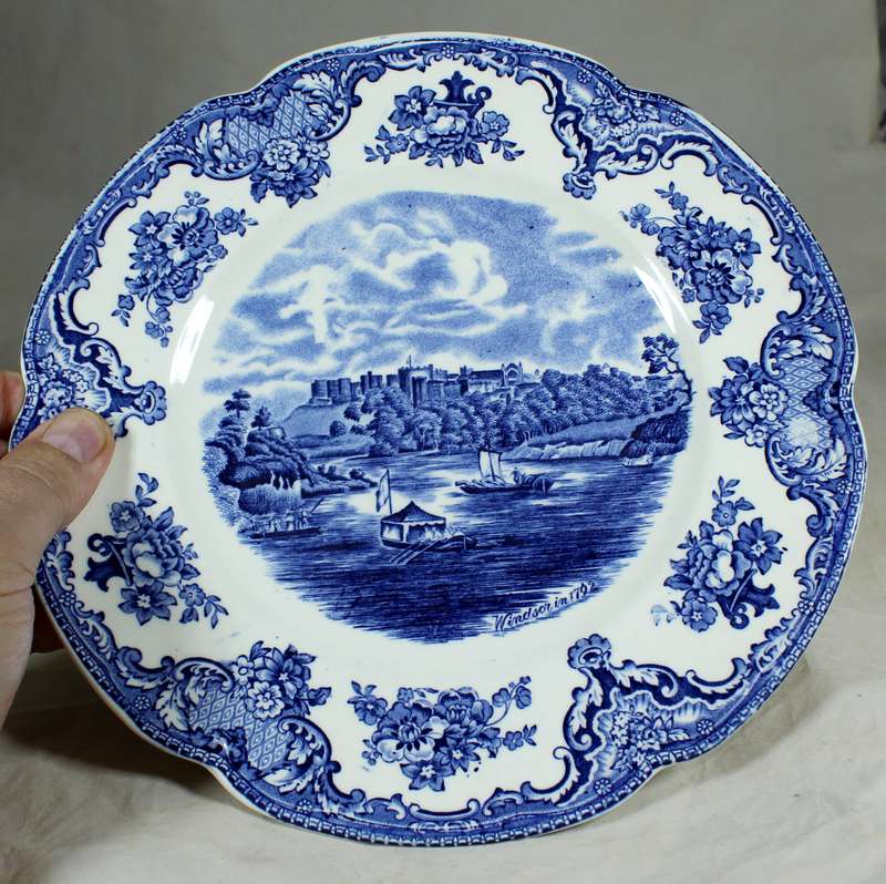 Johnson Bros - old Britain castles - set of eight chipped plates - for repair
