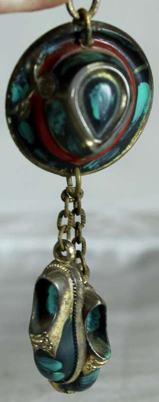 Miniature pendant with hat and shoes