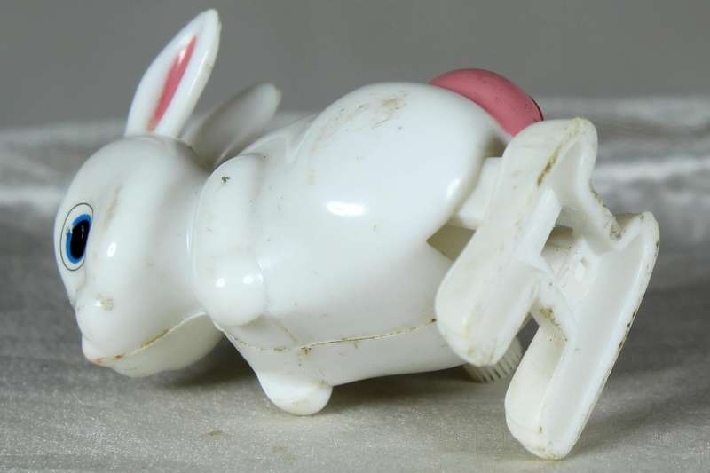 Miniature plastic rabbit