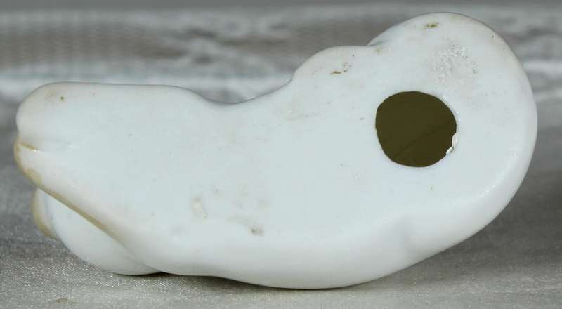 Miniature ceramic white cat