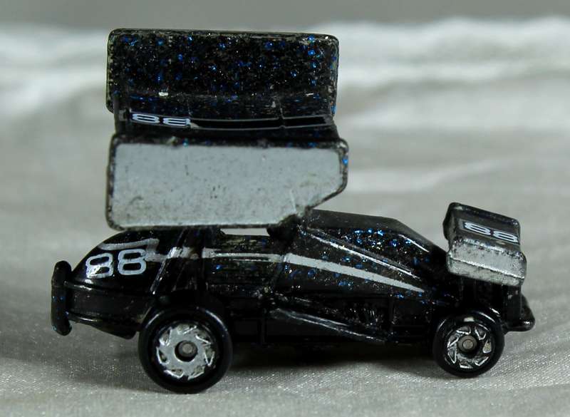 Micro Machines - Galoob - Vintage Sprint car - Black and Silver