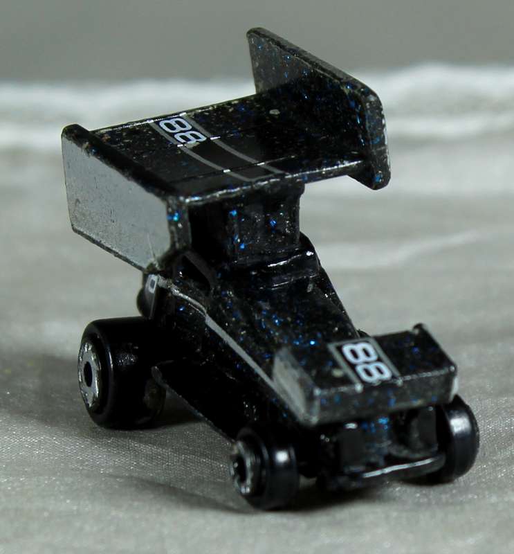 Micro Machines - Galoob - Vintage Sprint car - Black and Silver