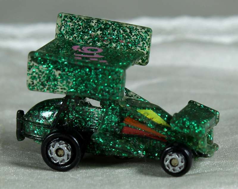 Micro Machines - Galoob - Vintage Sprint car - Green Sparkles