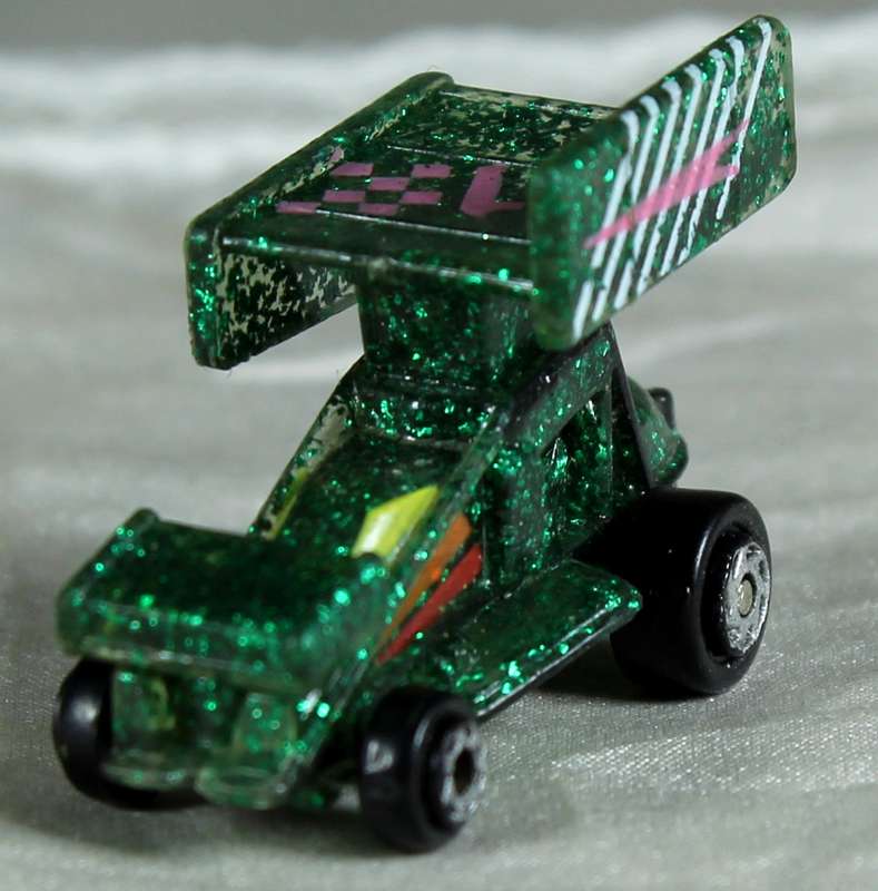 Micro Machines - Galoob - Vintage Sprint car - Green Sparkles