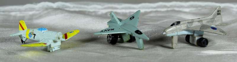 Trio of micro military airplanes