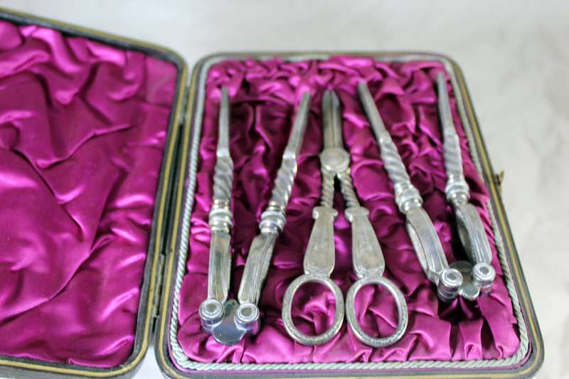 Vintage nutcracker and grape scissors set