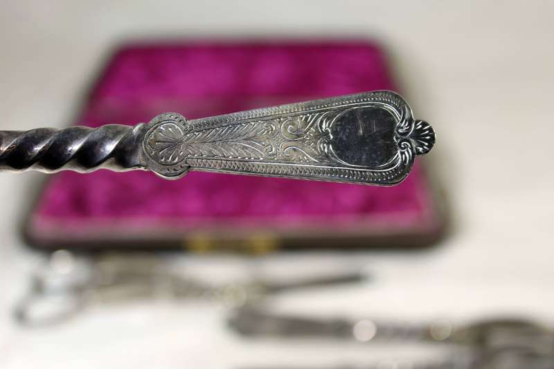 Vintage nutcracker and grape scissors set