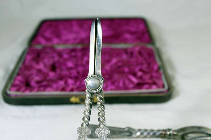 Vintage nutcracker and grape scissors set