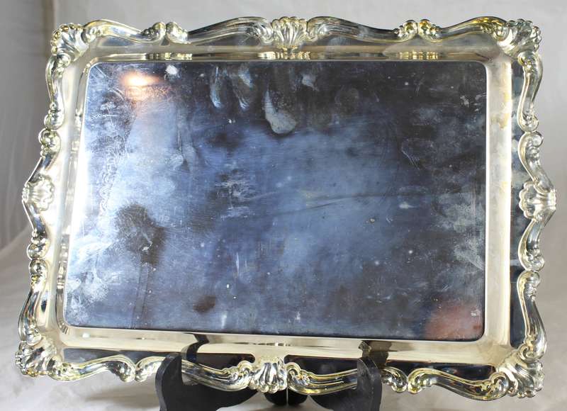 Silver plated serving platter