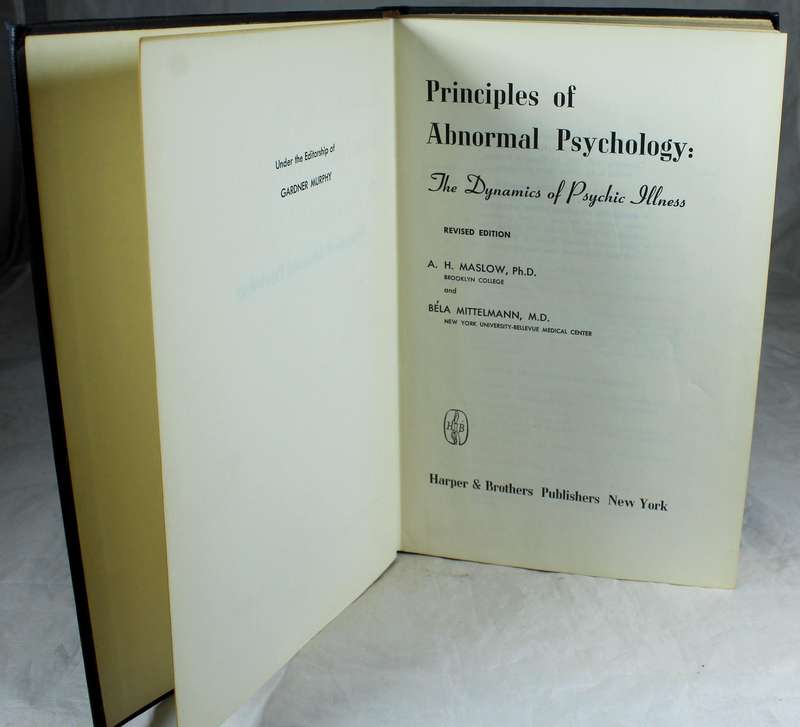 Principals of abnormal psychology - Maslow