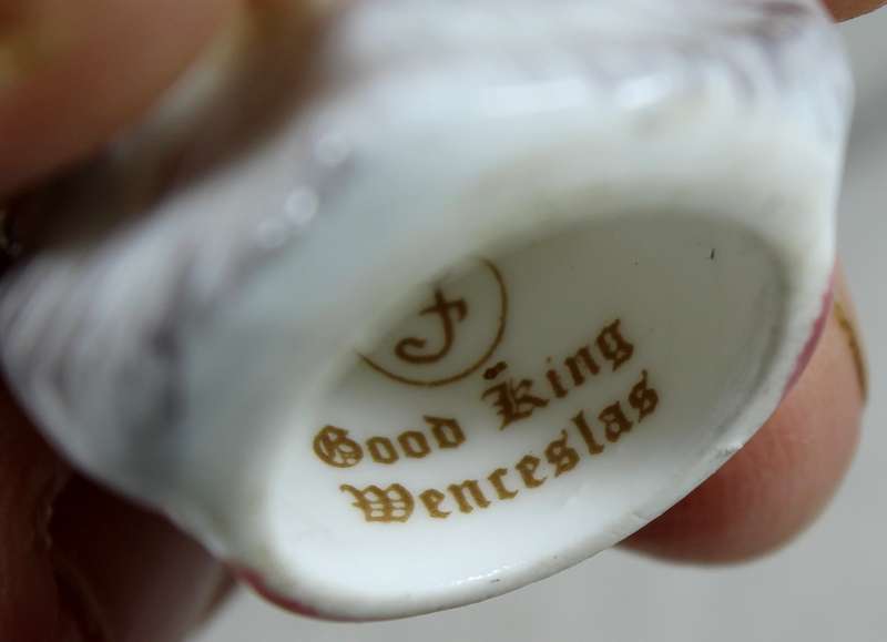 Staffordshire thimble - Good King Wenceslas