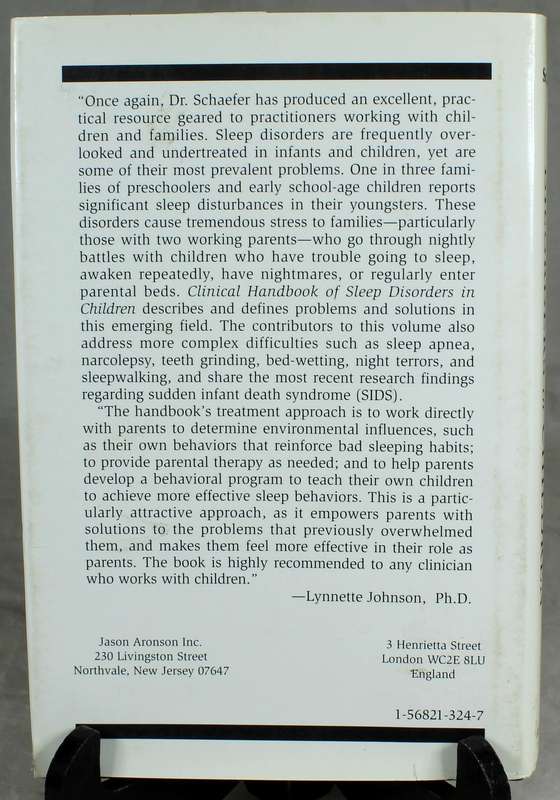 Clinical handbook of sleep disorders in children - CE Schaefer