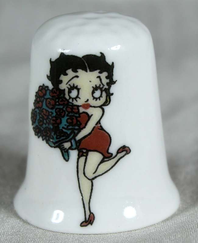 Stoke-on-Trent - Betty Boop - With bunch of roses