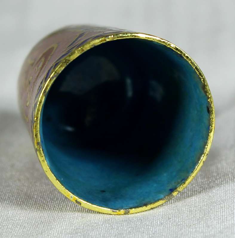 Cloisonne enameled thimble - Chinese zodiac - Rat