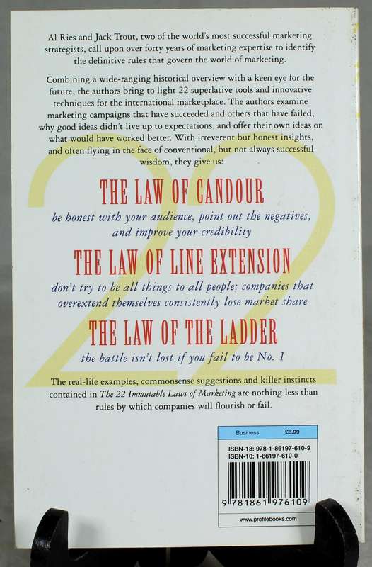 The 22 immutable laws of marketing - AL Ries