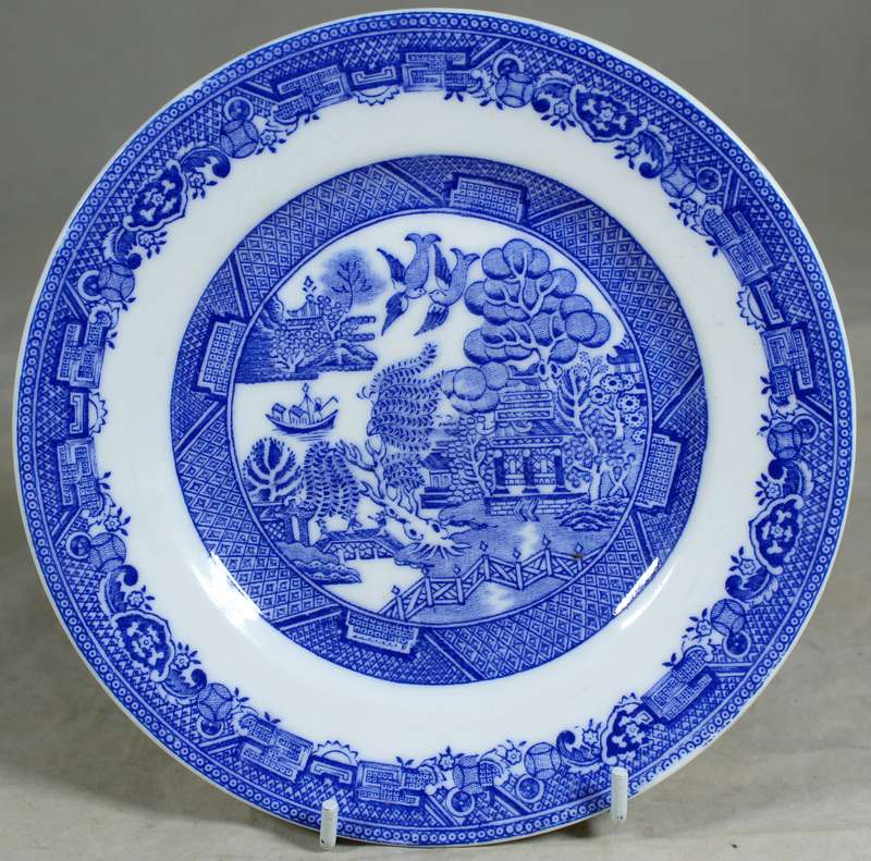 Pair of Machair blue willow saucers