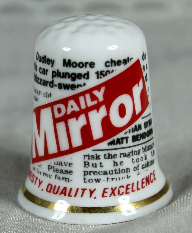 Advertising thimble - Daily Mirror