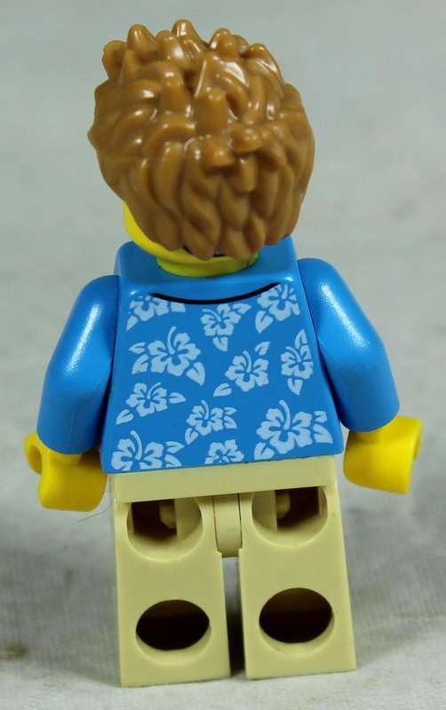 Miniature Lego figurine - camera operator - Hawaiian shirt