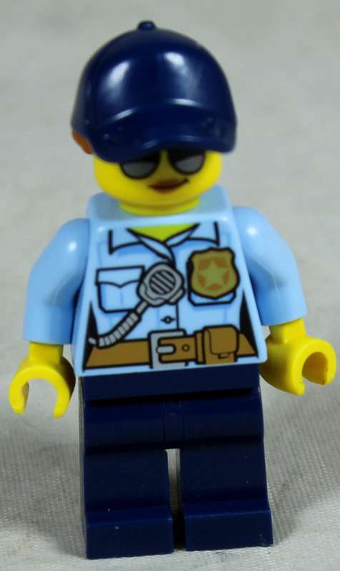 Miniature Lego figurine - city police female officer