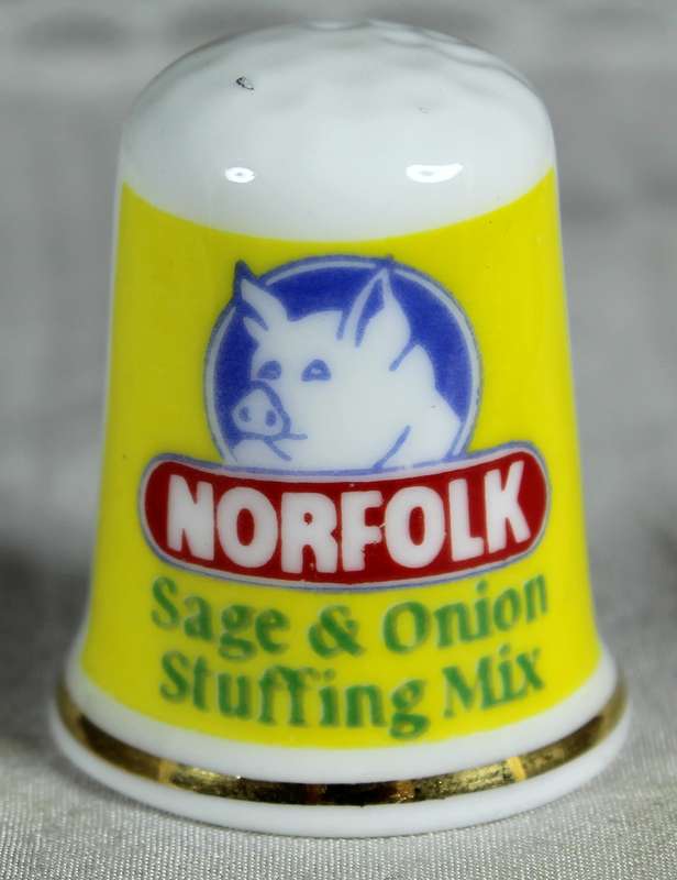 Advertising thimble - Norfolk sage & onion stuffing mix