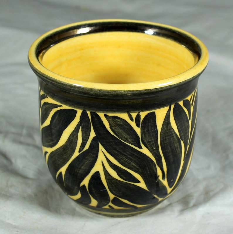 Hand painted glazed vase