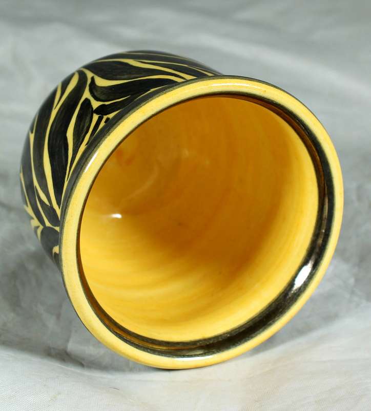 Hand painted glazed vase