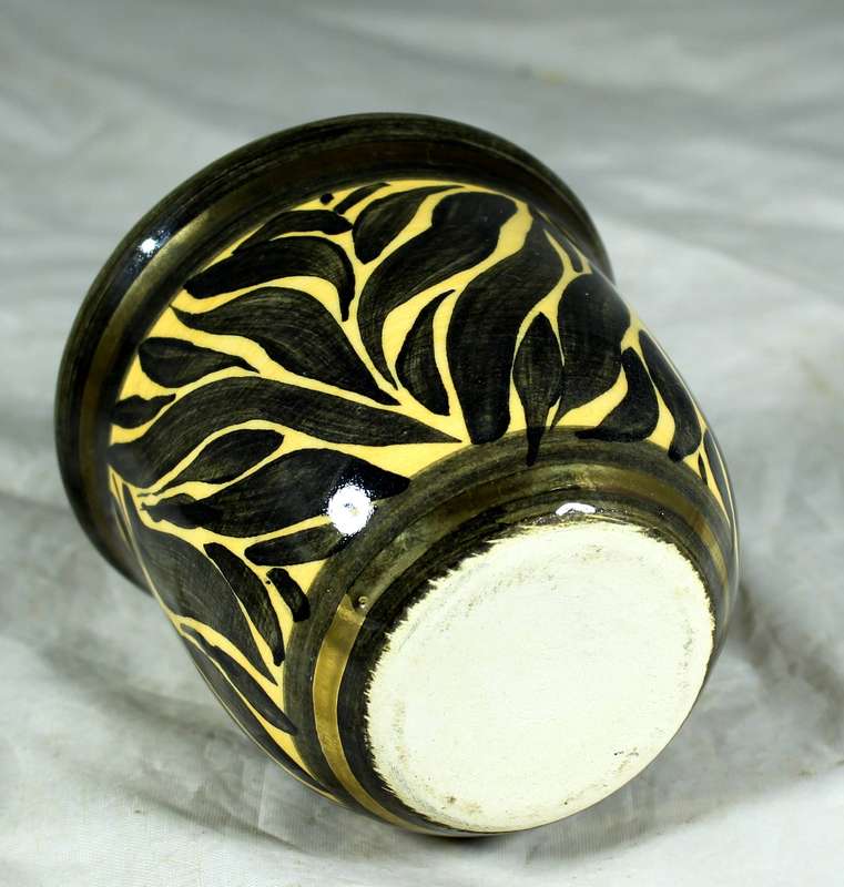 Hand painted glazed vase