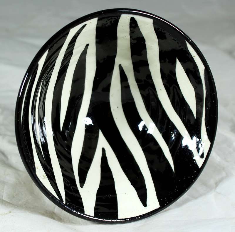 Hand painted footed bowl